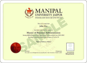 Manipal university online sample certificate mba
