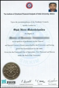 ICFAI Sample Certificate