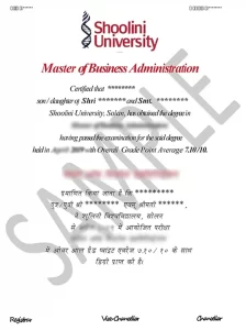 shoolini-university-online-certificate-sample