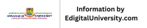 Annamalai University Distance Education-Information by EdigitalUniversity.com
