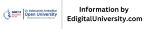 dr. babasaheb ambedkar open university ahmedabad Information by EdigitalUniversity.com